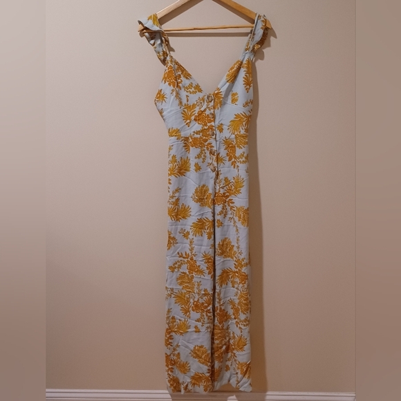 Free People Be The One Floral Wide Leg Sleeveless Jumpsuit Size 2 - Picture 4 of 9
